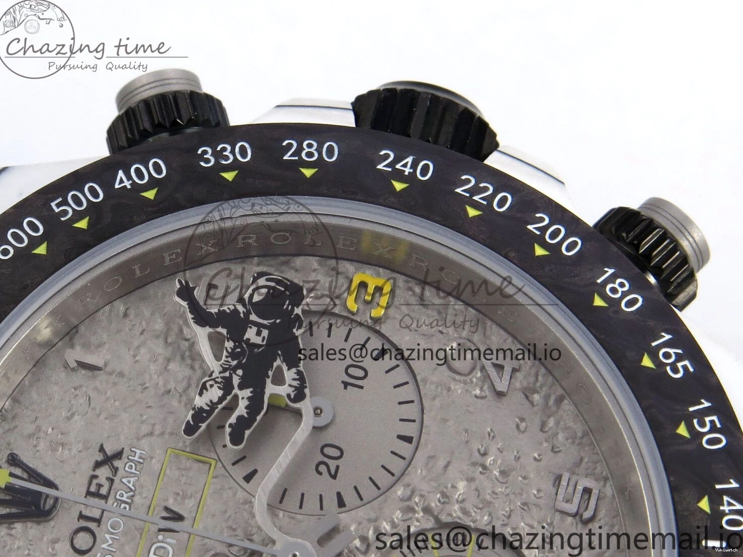 Clone Gray Gray Dial Space DIW Daytona Nylon Mission Textured Strap A4130 on 0228